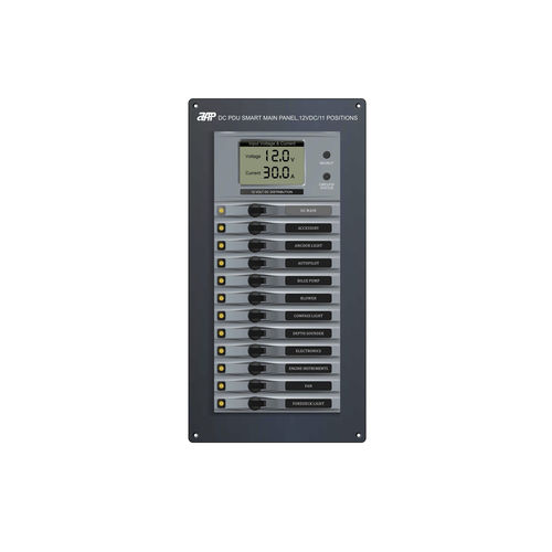 Unité de distribution d'alimentation pour bateau - DC PDU Smart Main Panel,12VDC(24VDC)/11 Positions - APM TECHNOLOGIES (Dongguan) Co., Ltd