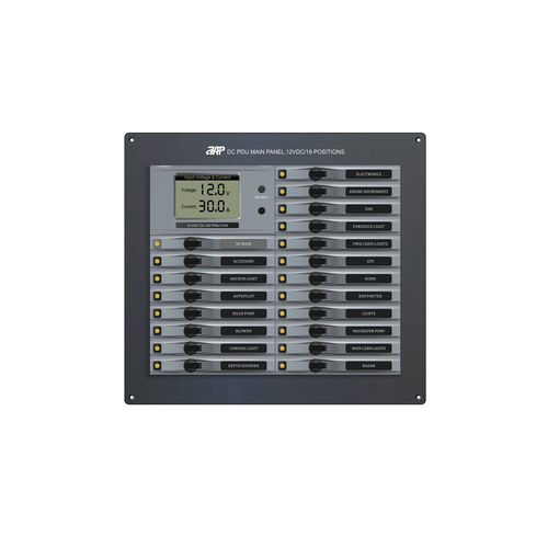 Unité de distribution d'alimentation pour bateau - DC PDU Main Panel, 12VDC(24VDC)/19 Positions - APM TECHNOLOGIES (Dongguan) Co., Ltd