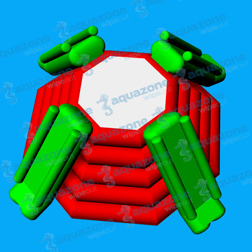 Jeu aquatique toboggan - AQUAZONE parc aquatique - parc / plateforme / pyramide