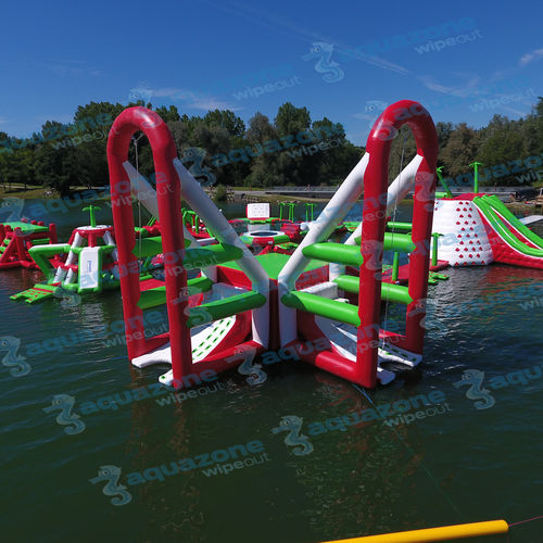 Parc aquatique - Pack 4  - AQUAZONE parc aquatique - pour base de loisirs / gonflable / flottant