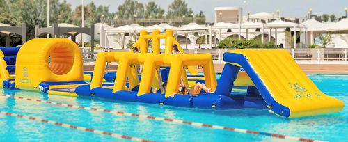 Jeu aquatique toboggan - Boost-Air - parc / pour base de loisirs / gonflable