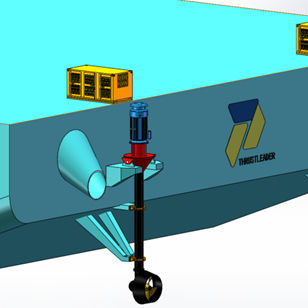 Propulseur azimutal - TLAT600DM - Thrustleader Marine Power System - gouvernail / fixe / Voith