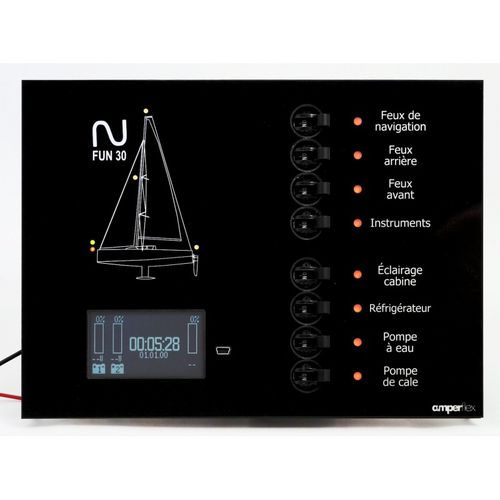 Tableau de contrôle pour bateau - BP08HMN - amperflex - pour yacht / pour batterie / pour réservoir