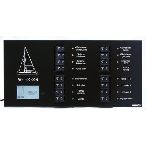 Tableau électrique pour bateau - BP16RMN - amperflex - de courant / LED