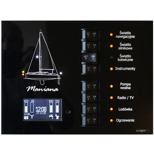 Tableau de commande et de contrôle marin - BP08RMN - amperflex - pour yacht / pour voilier / de cale