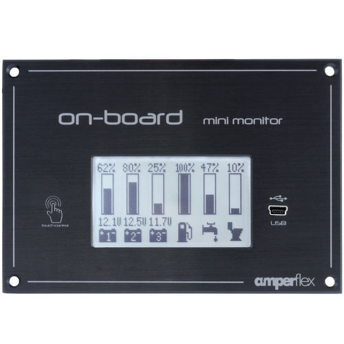 Tableau de contrôle pour bateau - On-board Mini Monitor - amperflex - pour yacht / pour batterie / pour réservoir