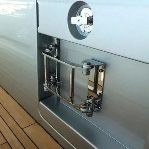 2 Pièces Charnière Pour Auvent Bateau – Support Latéral Pivotant Inox 316, Avec Vis Et Pad Caoutchouc, Pour Pont Yacht