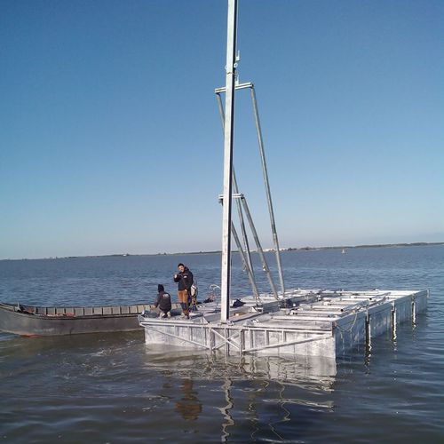 Plateforme flottante - PIATTAFORMA DA LAVORO - Nuova Metalmeccanica srl - marine division - multifonction / pour marina / pour base de loisirs