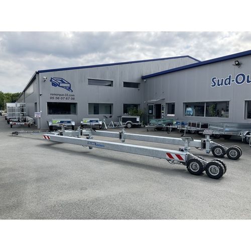 Remorque de manutention - SUD OUEST REMORQUES - pour bateau / à patins / hydraulique