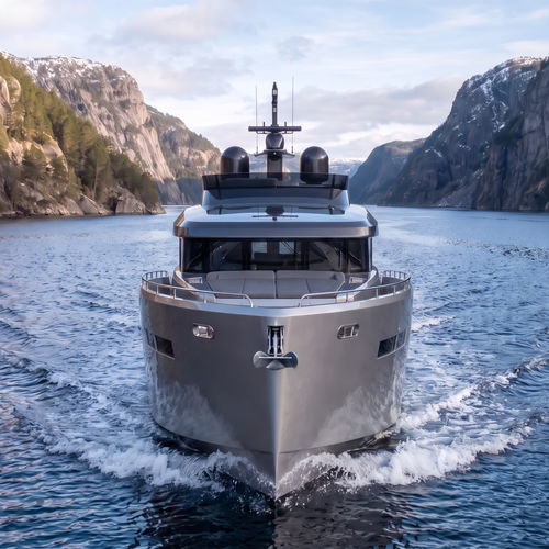 Vedette in-bord - BY42S FLY - Brizo Yachts - bimoteur / à fly / traditionnelle