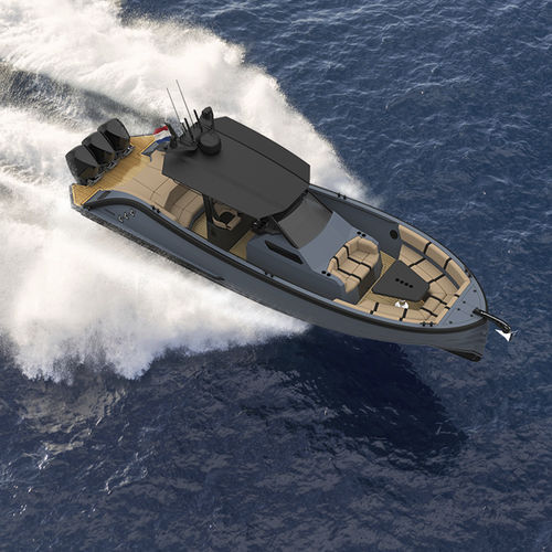 Vedette hors-bord - LEKKER 38 - Lekker Boats - trimoteur / open / à console centrale
