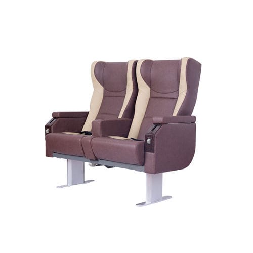 Siège pour navire à passagers - LKZY-06 - Qilin Marine international co., Ltd - avec accoudoirs / à dossier inclinable / 2 places