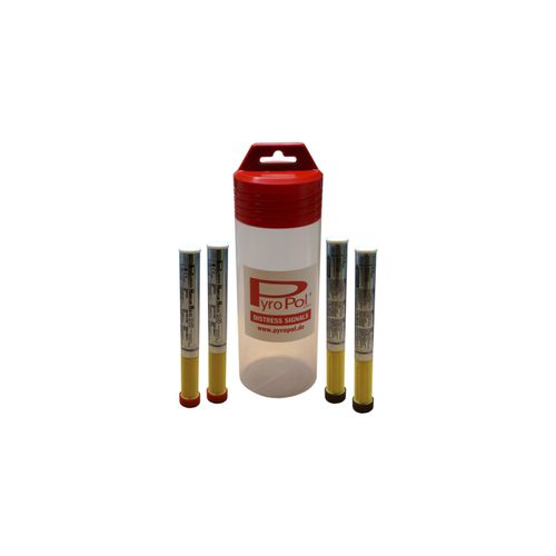 Kit de détresse pour bateaux : navigation côtière (feux à main, fumigènes à main, fusées de détresse) - 2-1308100 - PyroPol GmbH