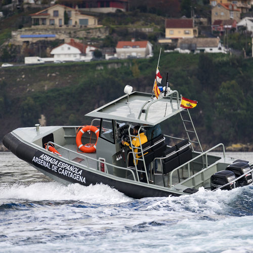 Bateau de surveillance - RAL-750-ZSF-OPEN - AISTER ALUMINIUM SHIPYARD - hors-bord / en aluminium