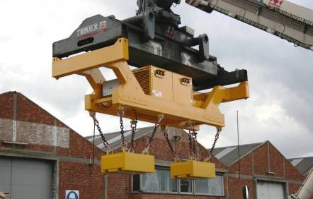 Spreader pour conteneur - HEPPENSTALL - type poutre / avec module magnétique
