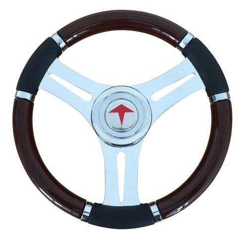 Volant enduit polyuréthane pour bateau à moteur - SIRIO LW - Ros Industrie srl - en aluminium / en bois / habillage cuir