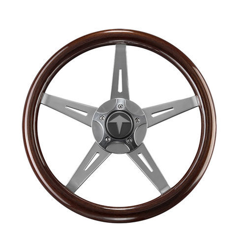Volant en aluminium pour bateau à moteur - Diadema - Ros Industrie srl - en acajou / course