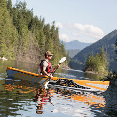 Kayak sit-on-top - TOMAHAWK - aquamarina - gonflable / de loisir / pour adulte