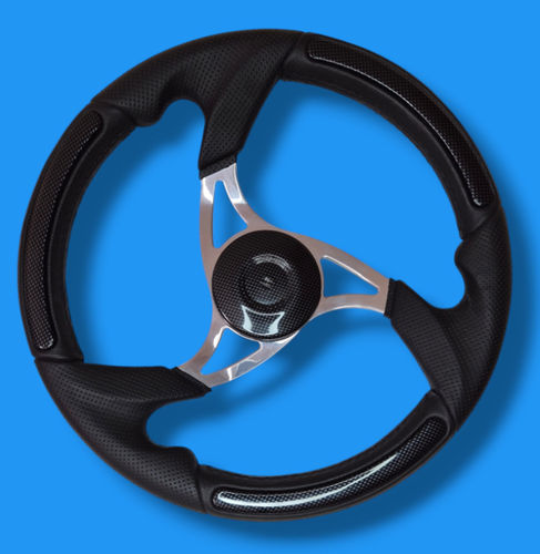 Volant en aluminium pour bateau à moteur - SSS04 - Volantec OOD - noir