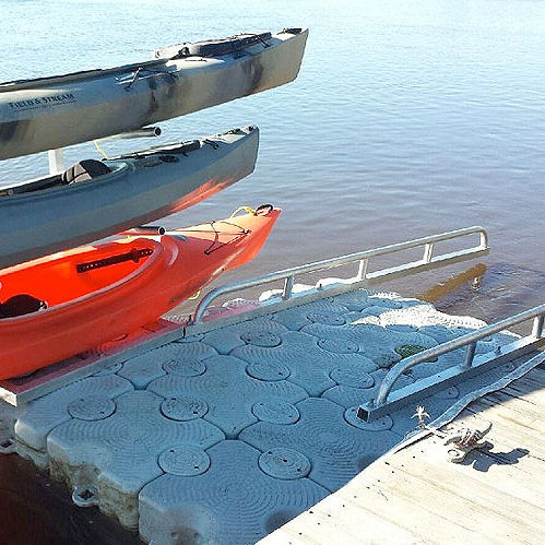 Cale de mise à l'eau kayaks - Lifting Heavier Boats - Dock Blocks
