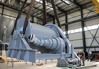 Treuil pour navire - Spud Pole Electric Lifting - DMT MARINE EQUIPMENT SA - d'amarrage / à moteur électrique / tambour simple