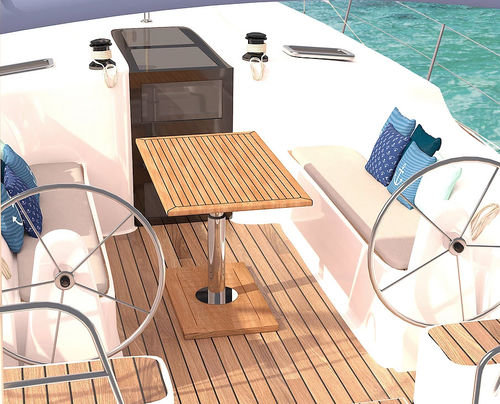 Table pour bateau - Ruby T - Mia Marin - ajustable / en teck
