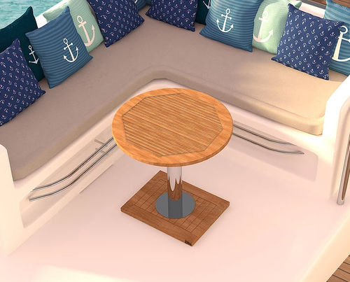Table pour bateau - Opal T - Mia Marin - ajustable / en teck