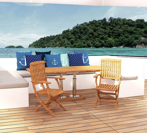 Chaise standard pour bateau - Dove - Mia Marin - pliante / en teck