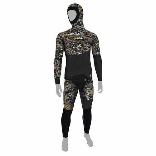 Combinaison en néoprène de chasse sous-marine - Fusion Skin SD - EPSEALON - à manches longues / à cagoule / deux pièces