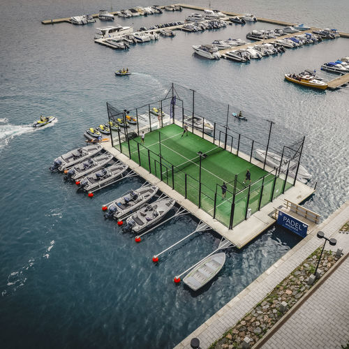 Plateforme flottante - BLUET FLOATING SOLUTIONS - pour marina / modulable / terrain de padel