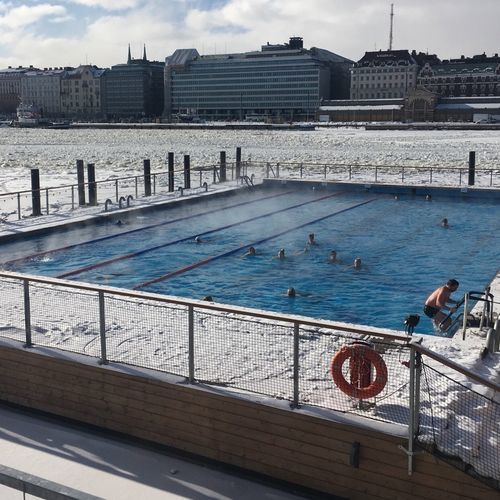 Piscine flottante - Floating - BLUET FLOATING SOLUTIONS - chauffée