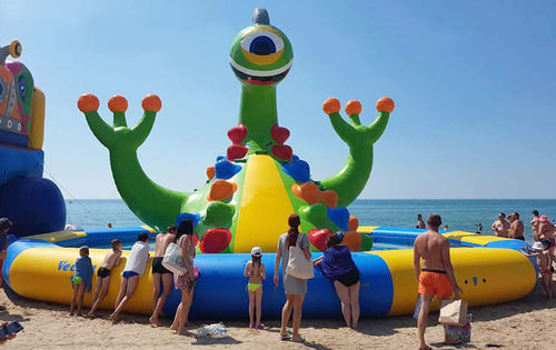 Jeu aquatique toboggan - Nessi - Vector Inflatables - pour base de loisirs / gonflable