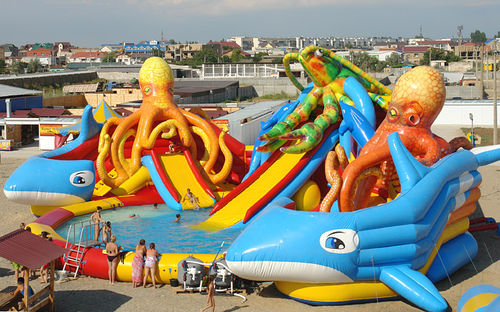 Parc aquatique - Whangdoodle - Vector Inflatables - pour base de loisirs / gonflable
