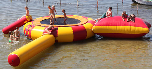 Jeu aquatique toboggan - Jamaica  - Vector Inflatables - trampoline / coussin / pour base de loisirs