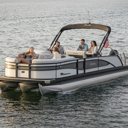 Bateau ponton hors-bord - Corsa 25UE - Barletta Boat Company - tri-tube / open / à console latérale