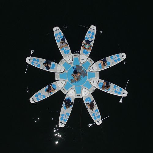 Jeu aquatique plateforme - Indiana Paddle & Surf - pour base de loisirs / gonflable