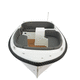 coque open hors-bord / semi-rigide / à console latérale / max. 6 personnes