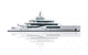 mega-yacht de croisière / raised pilothouse / avec piscine