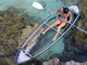 kayak transparent / sit-on-top / de mer / pour adulte