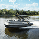 bateau ponton hors-bord / tri-tube / open / à console latérale