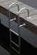 échelle pour ponton / fixe / de baignade / en aluminium
