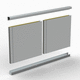 panneau sandwich pour cloison de navire / mousse / aluminium / en acier inoxydable