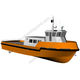 bateau de transport logistique / in-bord / en aluminium