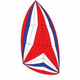 spinnaker asymétrique / pour voilier de croisière / coupe tri-radiale / en nylon