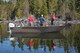 barque hors-bord / open / à console latérale / de pêche