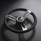 volant en inox pour bateau à moteur / habillage cuir / course / trois branches