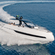 vedette in-bord / soft-top / max. 14 personnes / avec cabine