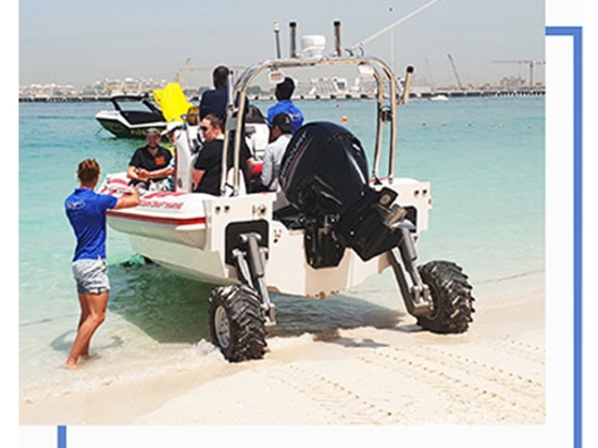 Notre bateau amphibie & Jean-Michel Cousteau