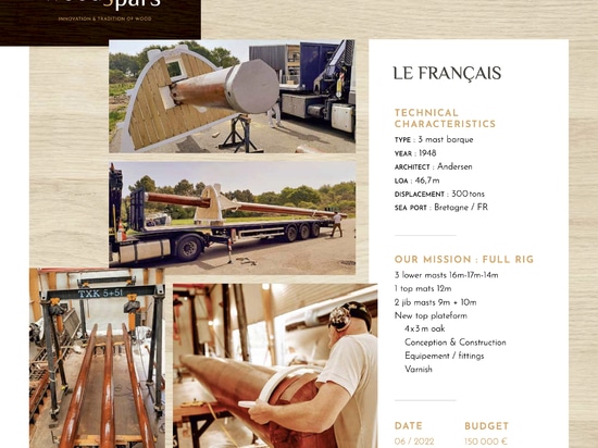 Savoir-faire Traditionnel : Woodspars Restaure le Gréement du Trois-Mâts "Le Français"