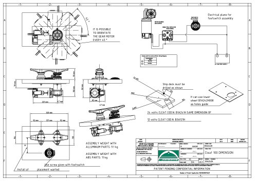 B1, B3,  12-24 V 100 Kg_DIMENSION UNDER DECK